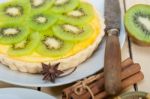 Kiwi  Pie Tart And Spices Stock Photo