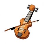 Violin Cartoon Style Stock Photo