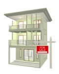 3d Sale House Stock Photo