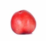 Nectarine Fruit Isolated On The White Background Stock Photo