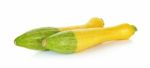 Yellow Zucchini Isolated On The White Background Stock Photo