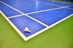 Badminton Court Stock Photo