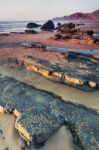 Coastline Area Of Sagres, Portugal Stock Photo