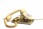 Broken Telephone Stock Photo