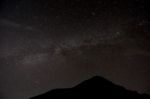 Milky Way Galaxy With Stars And Space Dust In The Universe, Long Exposure Photograph. With Grain Stock Photo