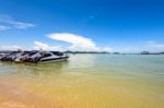 Beach Harbor Area At Ao Chalong Bay In Phuket, Thailand Stock Photo