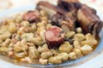 Portuguese Faba Beans Meal Stock Photo