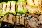 Grilled Assorted Vegetables Stock Photo