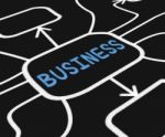 Business Diagram Means Company Venture Or Commerce Stock Photo