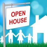 Open House Indicates Real Estate And Building Stock Photo