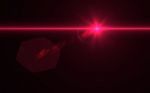 Abstract Red Lens Flarelight On Black Background
 Stock Photo