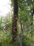 Crosses On Graves Cemetery And Fences   Stock Photo