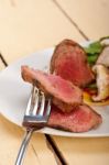 Beef Filet Mignon Grilled With Vegetables Stock Photo