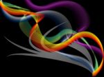 Twisting Background Means Colored Wavy Lines And Shadow
 Stock Photo