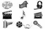 Entertainment Icons Stock Photo