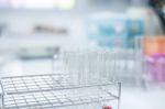 Science Laboratory Test Tubes  Laboratory Equipment Stock Photo