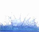 Clear Blue Water Splashing Isolate On White Background Stock Photo