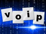 Voip Communication Represents Internet Telephony And Communicate Stock Photo