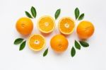 Fresh Orange Citrus Fruit Isolated Stock Photo