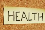 Health On A Cork Board Stock Photo