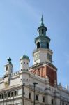 Town Hall Clock Tower In Poznan Stock Photo