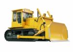 Heavy Crawler Bulldozer  Isolated Stock Photo