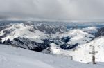 View From Sass Pordoi In The Upper Part Of Val Di Fassa Stock Photo