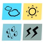 Paper Weather Icon Illustration Stock Photo