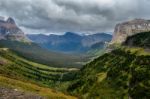 Scenic View In Glacier National Park Stock Photo