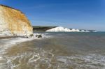 View Of The Sussex Coastline From Hope Gap Stock Photo