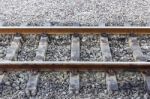 Empty Railroad Siding Closeup Stock Photo