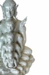 Buddha Statue White Background Stock Photo