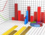 Graph Report Shows Statistic Statistics And Infochart Stock Photo