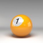 Billiard Ball Isolated On Grey Stock Photo