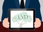 Lyd Currency Represents Worldwide Trading And Coin Stock Photo
