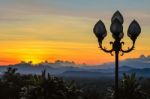 Sunset On Thongchai Mountain Stock Photo