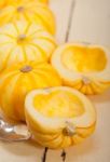 Fresh Yellow Pumpkin Stock Photo