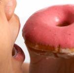 Eating Donut Stock Photo