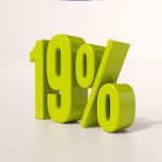 Percentage Sign, 19 Percent Stock Photo