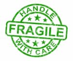 Fragile Stamp Stock Photo