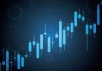 Bulish Stock Market Candle Stick Stock Photo