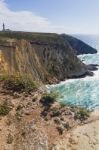 Lighthouse Of Cape Espichel Stock Photo