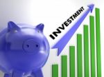 Raising Investment Chart Shows Monetary Success Stock Photo