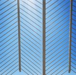 Patterned White Metal Structure Stock Photo