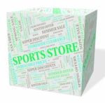 Sports Store Represents Physical Recreation And Commercial Stock Photo