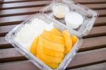 Set Of Sweet Mango And Sticky Rice Stock Photo