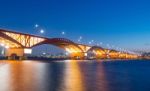 Seongsan Bridge In Korea Stock Photo