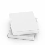 Blank Book Cover White Background Stock Photo