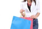 Woman Go Shopping Stock Photo