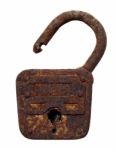 Old Rusty Padlock Stock Photo